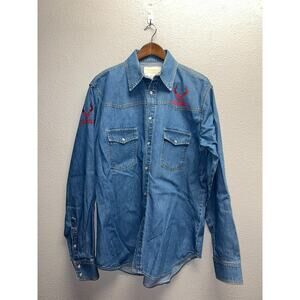 Vintage Schaefer Outfitter Pearl Snap Shirt Long Sleeve Western Pro Rodeo Large